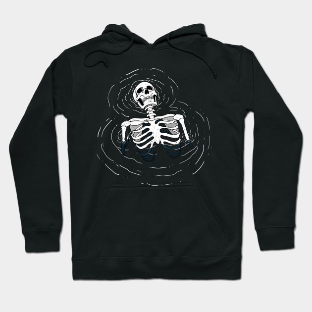 Timeless Descent (skeleton ocean) Hoodie by FanFreak